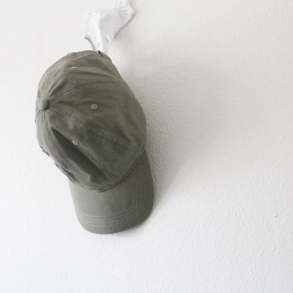 Embroidered Flower Pink And Olive Green Women's Cap - Picture 2 of 5